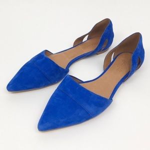 Madewell Cobalt Suede D’Orsay Cutout Flats